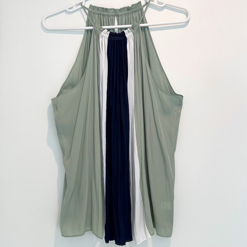 Ramy Brook, Tori Top, Seafoam/Ivory/Spring Navy, S, *NWOT*